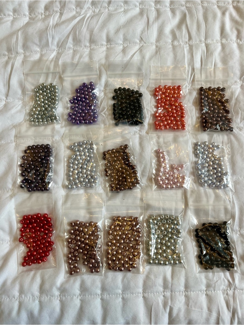 Faux Pearl Beads — Assorted Colors